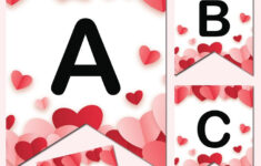 Free Valentines Day Printable – Hearts Letters Banner – Mrs. Merry with regard to Free Printable Happy Valentines Day Banner Printable