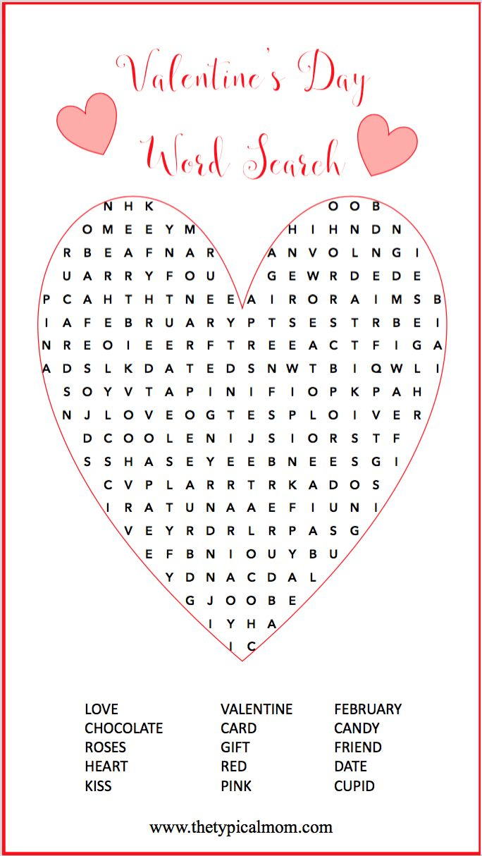 Free Valentines Day Word Search Printables with regard to Free Printable Valentine&amp;amp;#039;s Day Word Search