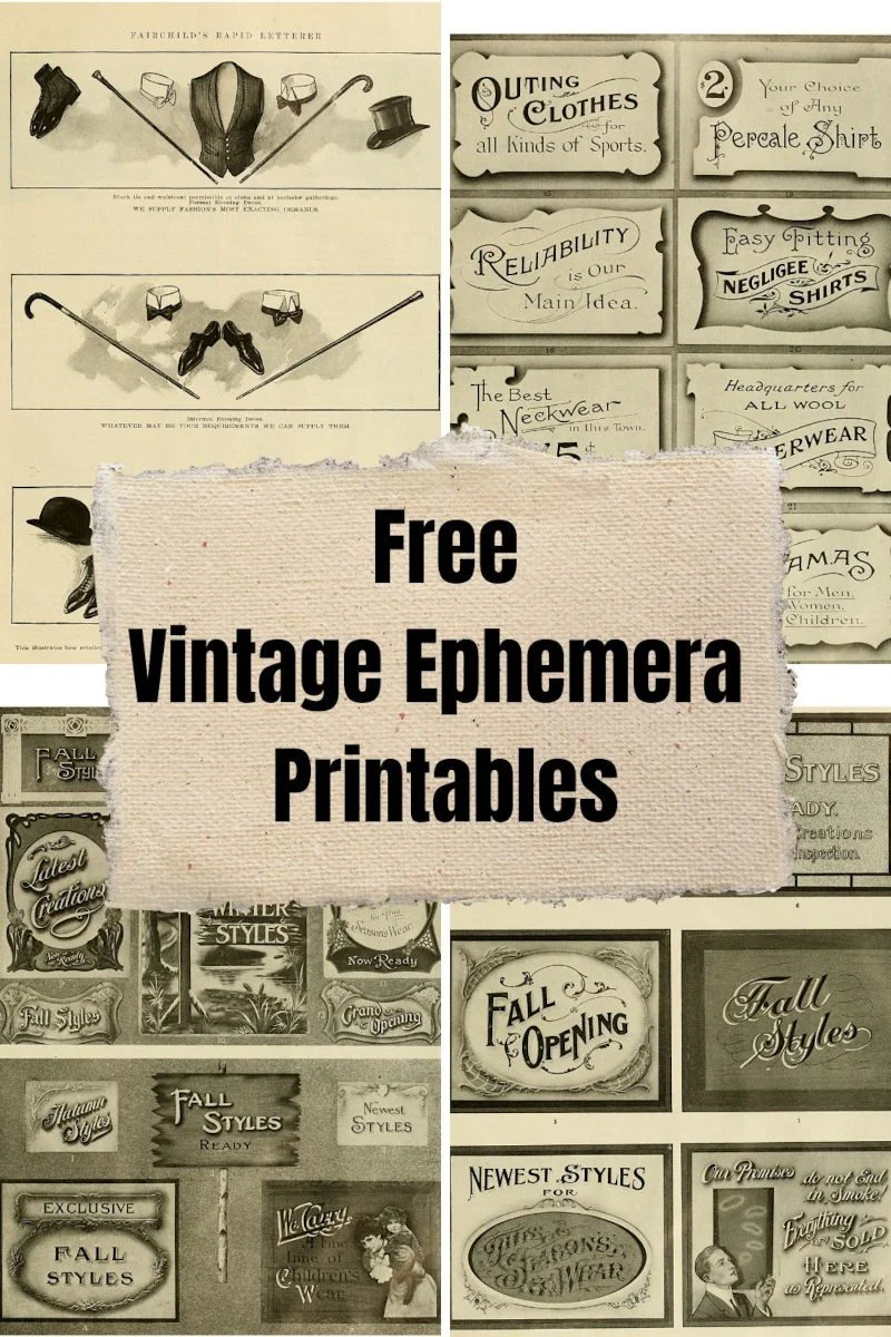 Free Vintage Store Advertising Ephemera — The Art Scavenger throughout Vintage Ephemera Free Junk Journal Vintage Printables