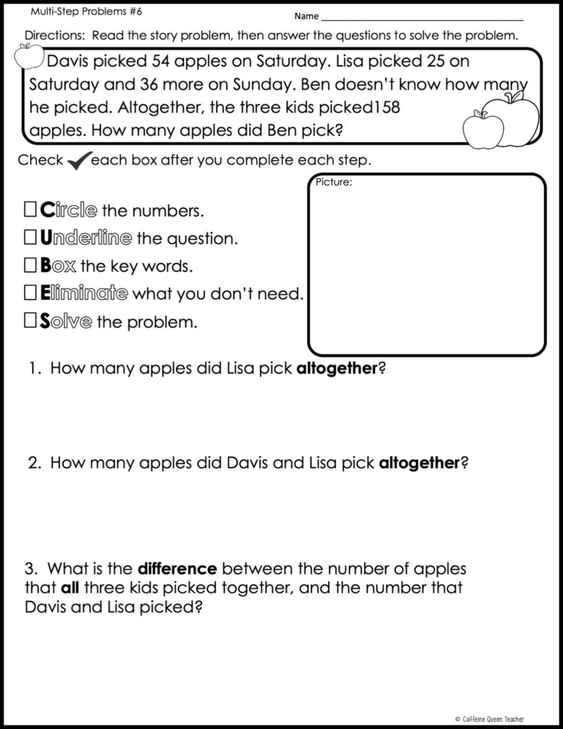 Free Worksheet - Addition And Subtraction Word Problems Strategy for Free Printable Cubes Math Strategy