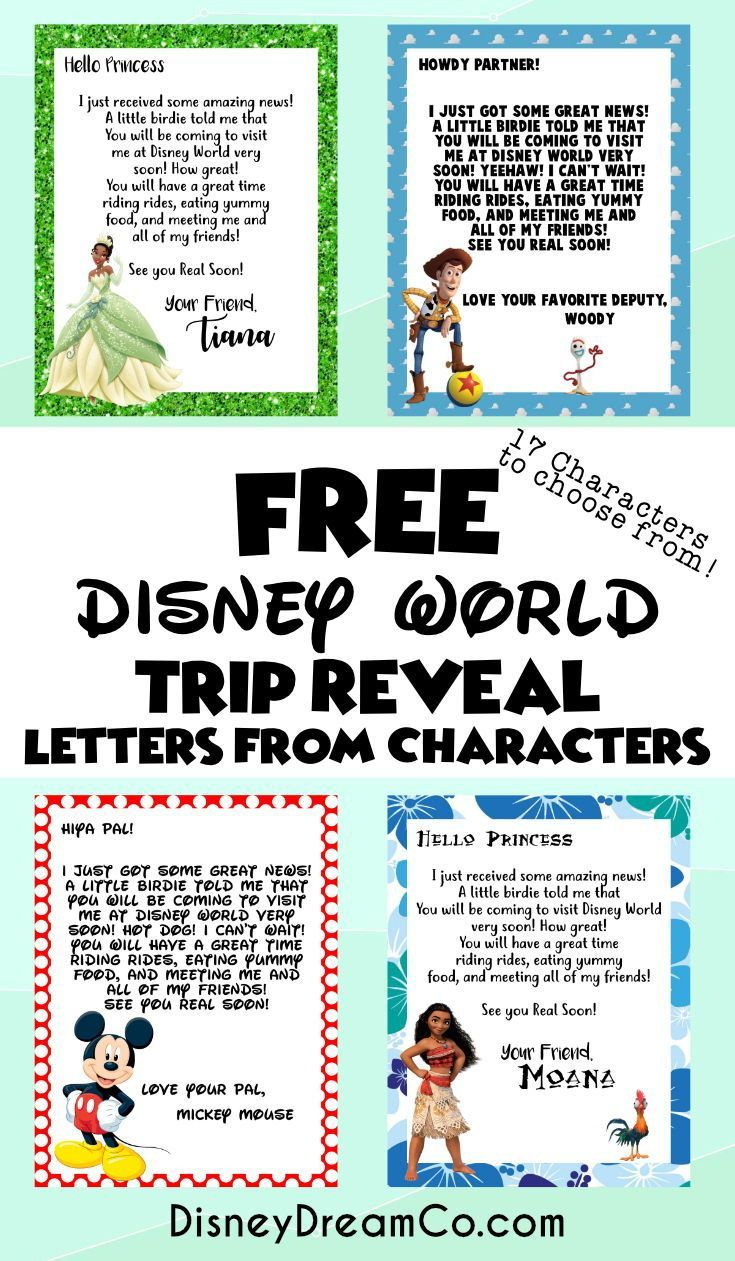 Free &amp;quot;You&amp;#039;Re Going To Disney World&amp;quot; Printable Letters And Tickets throughout Disney World Free Printables