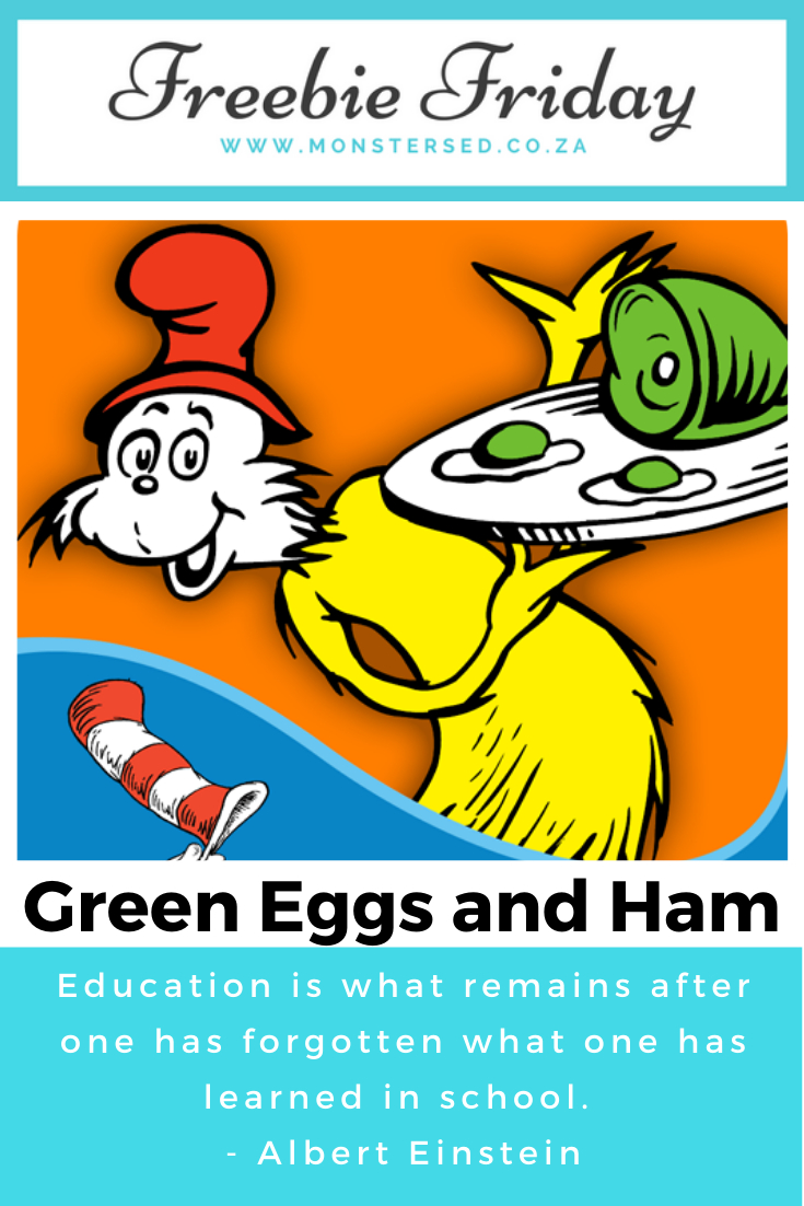 Freebie Friday ~ Green Eggs And Hamdr Seuss - Monsters Ed intended for Green Eggs And Ham Printable Images