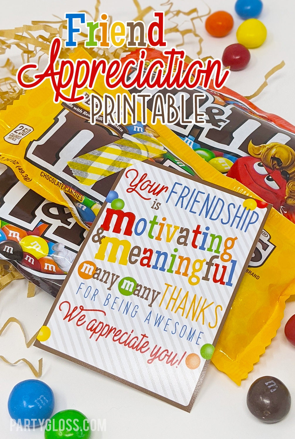 Friend Mm Candy Appreciation Printable Gift Tags, Your Friendship with regard to Printable M M Thank You Tag