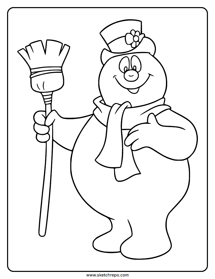Frosty The Snowman Coloring Page - Sketch Repo intended for Frosty The Snowman Printable