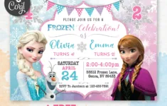 Frozen Birthday Party Invitation | Free Thank You Tag | Editable |  Printable | Instant Download – Amazinginvite for Free Frozen Birthday Invitation Printables