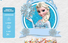 Frozen Printable Cake Topper – Etsy.de pertaining to Frozen Cake Topper Printable