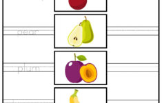 Fruits Write The Word Worksheet For Esl And K5 Kindergarten Free regarding Free Printable Worksheets K 5
