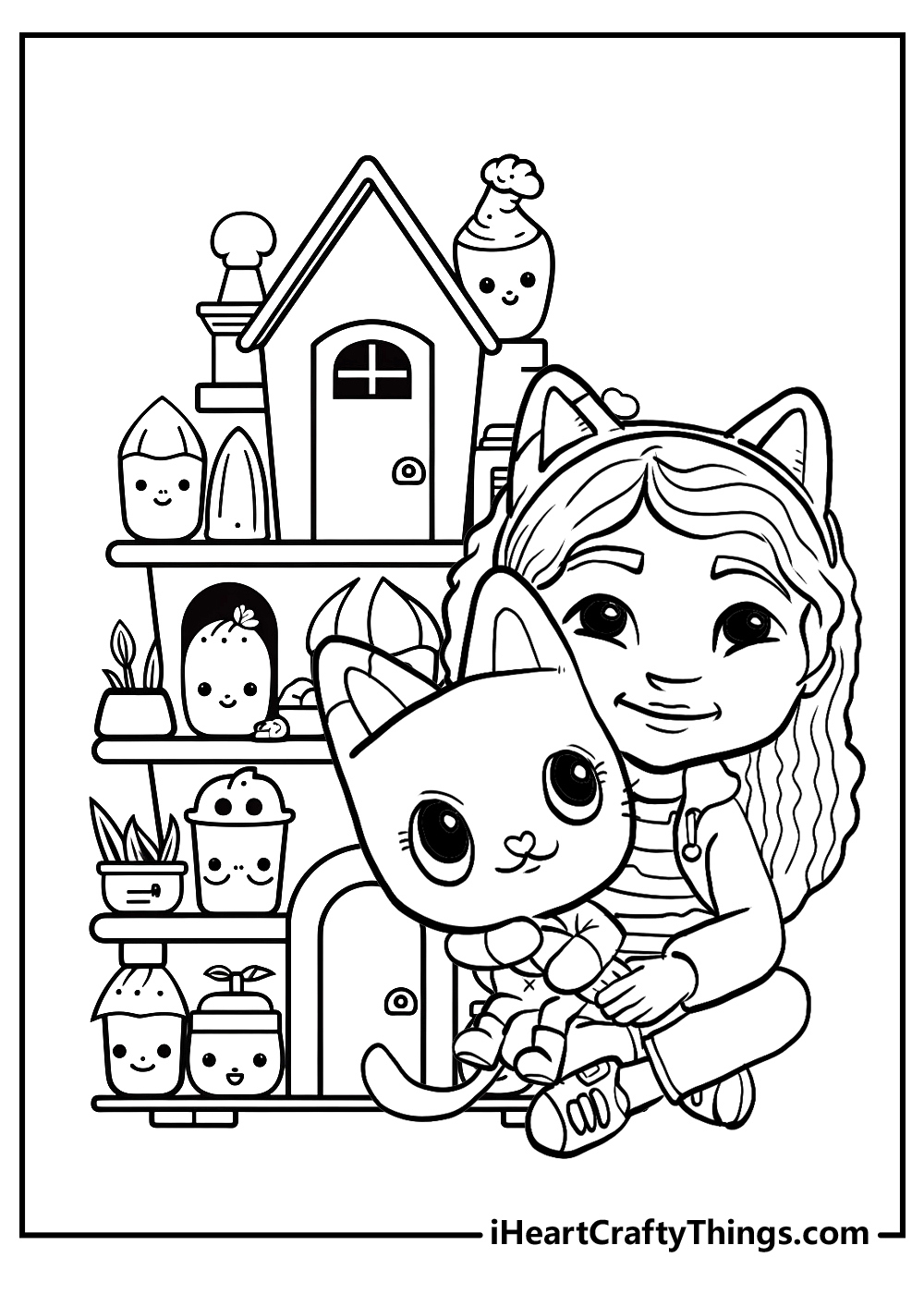 Gabby&amp;#039;S Dollhouse Coloring Pages (15 Free Pdf Printables) within Gabby Dollhouse Free Printables