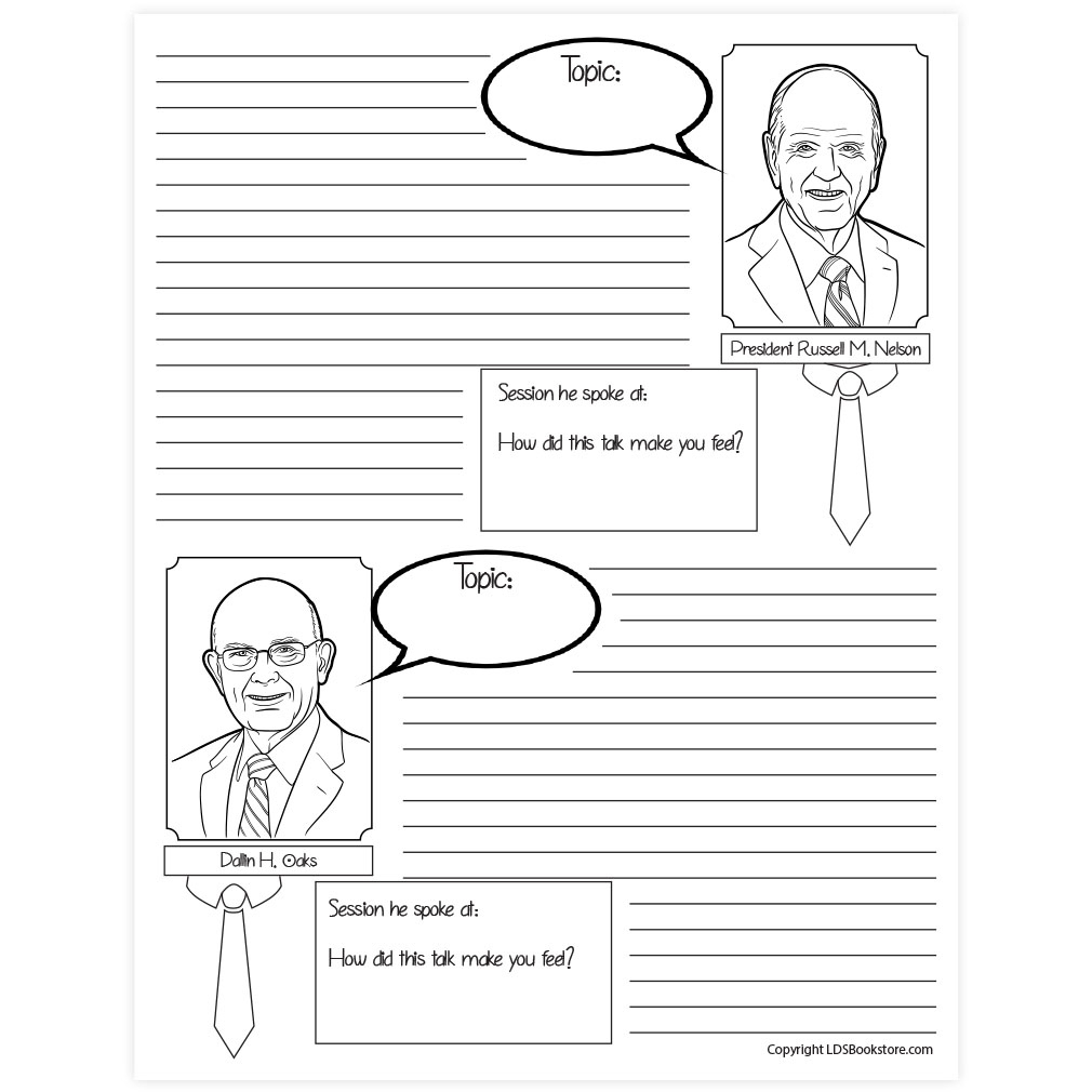 General Conference Activity Packet For April 2025 throughout Free General Conference Printables 2025