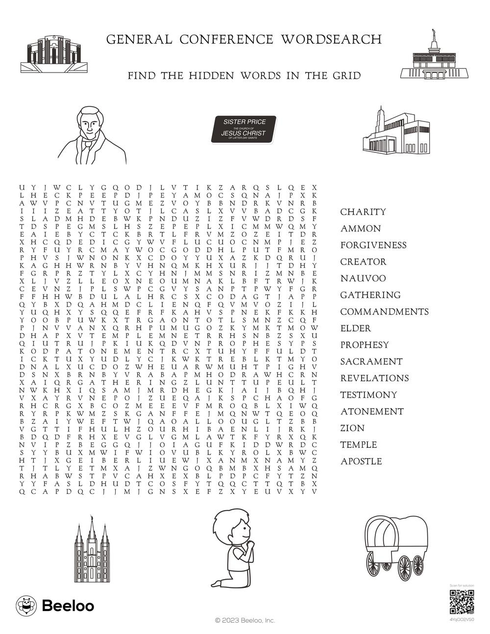 General Conference Wordsearch • Beeloo Printable Crafts And regarding General Conference Word Search Printable