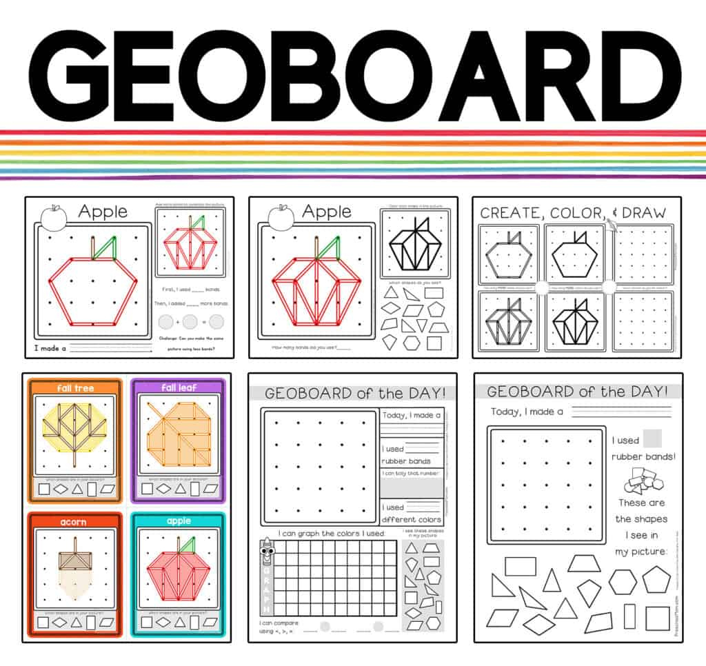 Geoboard Activities - Preschool Mom with Geoboard Patterns Free Printable