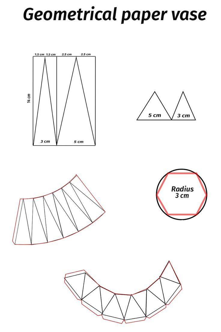 Geometric Paper Vase | Diy Paper Craft | Home Decor Ideas | How To throughout Printable Paper Vase Template