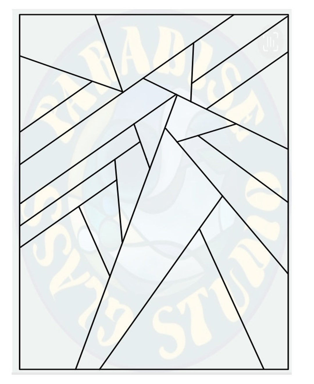 Geometric Stained Glass Pattern Pdf Digital File - Etsy regarding Simple Stained Glass Patterns Printable