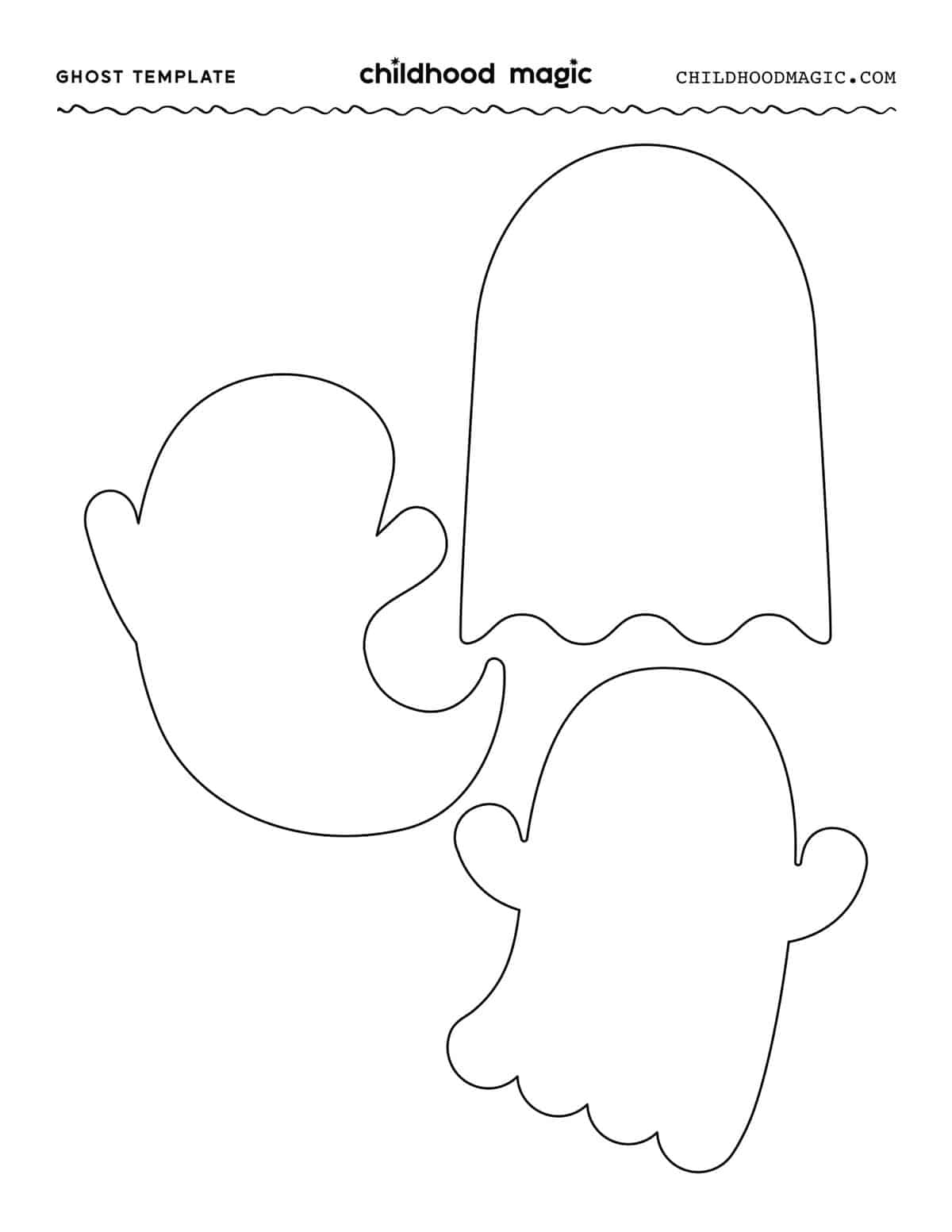 Ghost Template - Childhood Magic intended for Ghost Template Free Printable