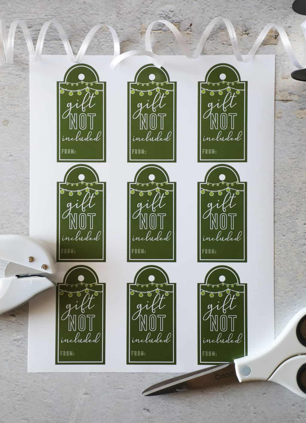 Gift Not Included Free Printable Gift Tag - Pretty Providence for Gift Not Included Printable
