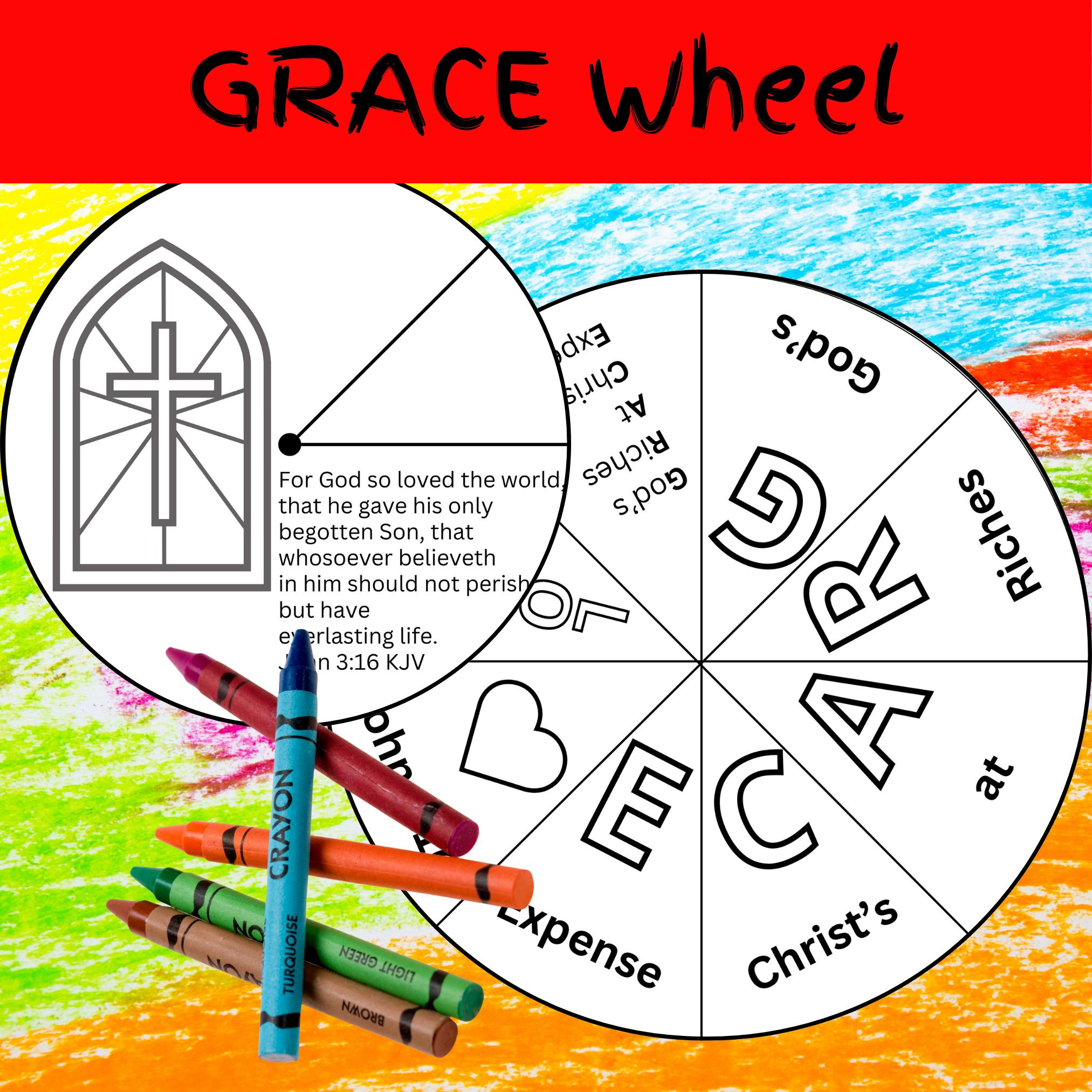 Grace Wheel Paper Craft | Acrostic - God&amp;#039;S Riches At Christ&amp;#039;S in Circle Of Grace Printable