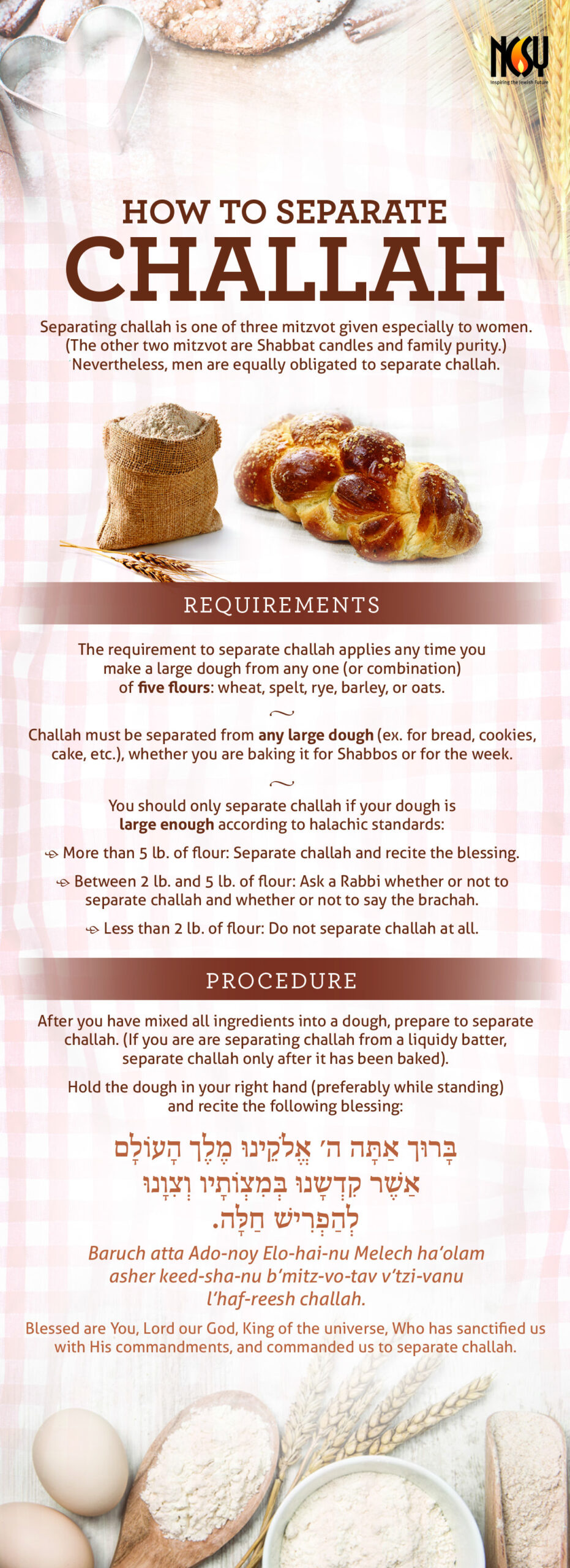 Hafrashas Challah Cards – Education for Printable Hafrashas Challah Bracha