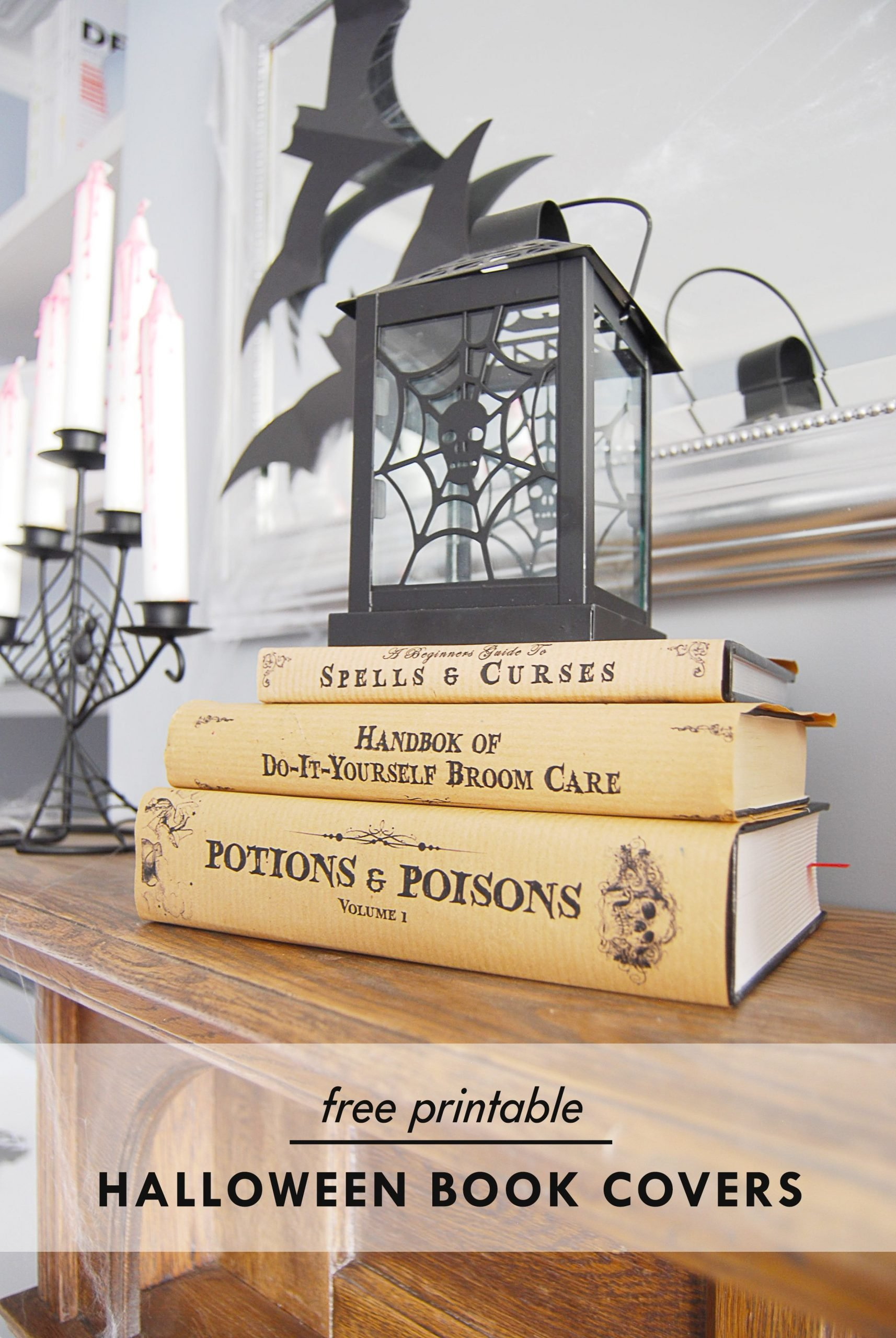 Halloween Book Covers - Free Printable! with Printable Halloween Book Covers