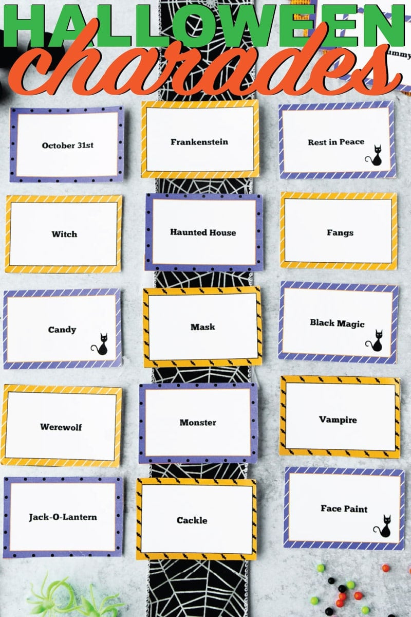 Halloween Charades Game &amp;amp; Words List {Free Printable} - Play Party with regard to Halloween Charades Free Printable
