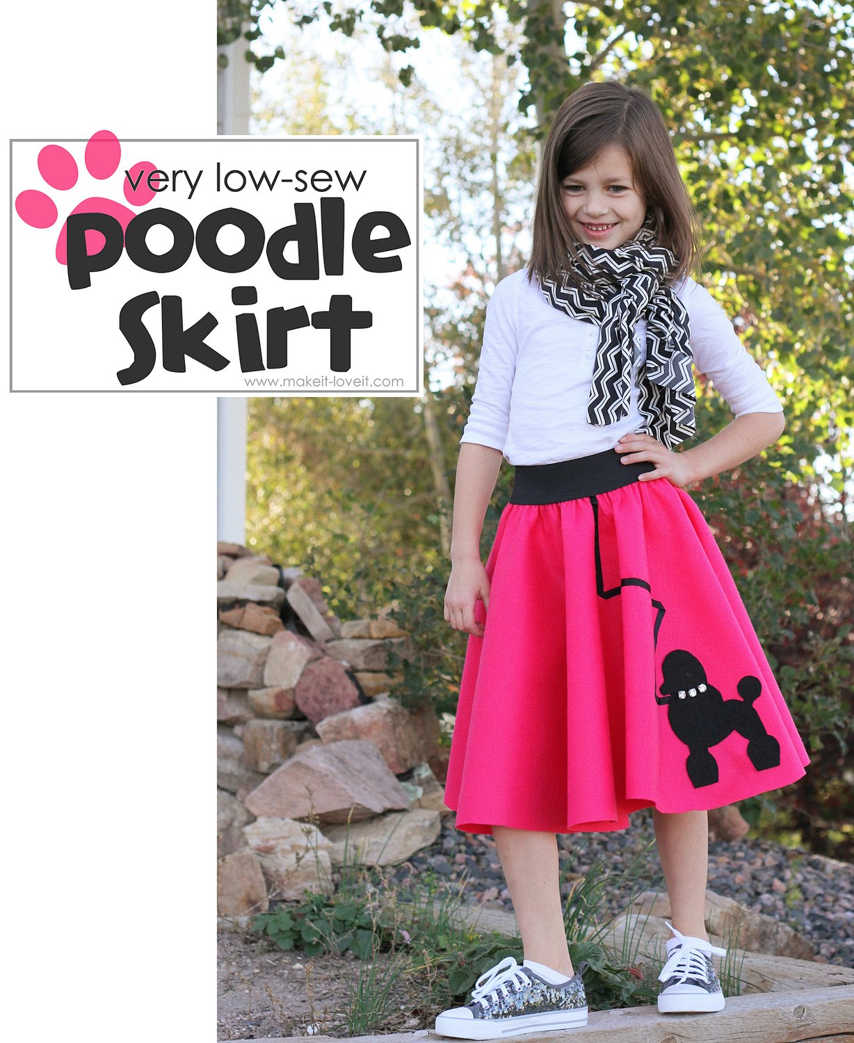 Halloween Costume Ideas: Very Low-Sew Poodle Skirt | Make It &amp;amp; Love It within Printable Poodle Pattern For Poodle Skirt