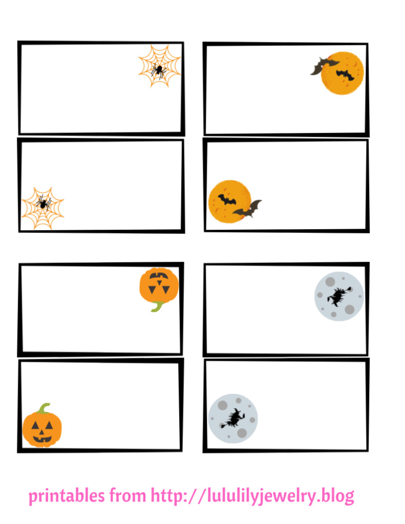 Halloween Place Cards Printables - Lululilyjewelry Blog pertaining to Printable Halloween Place Cards