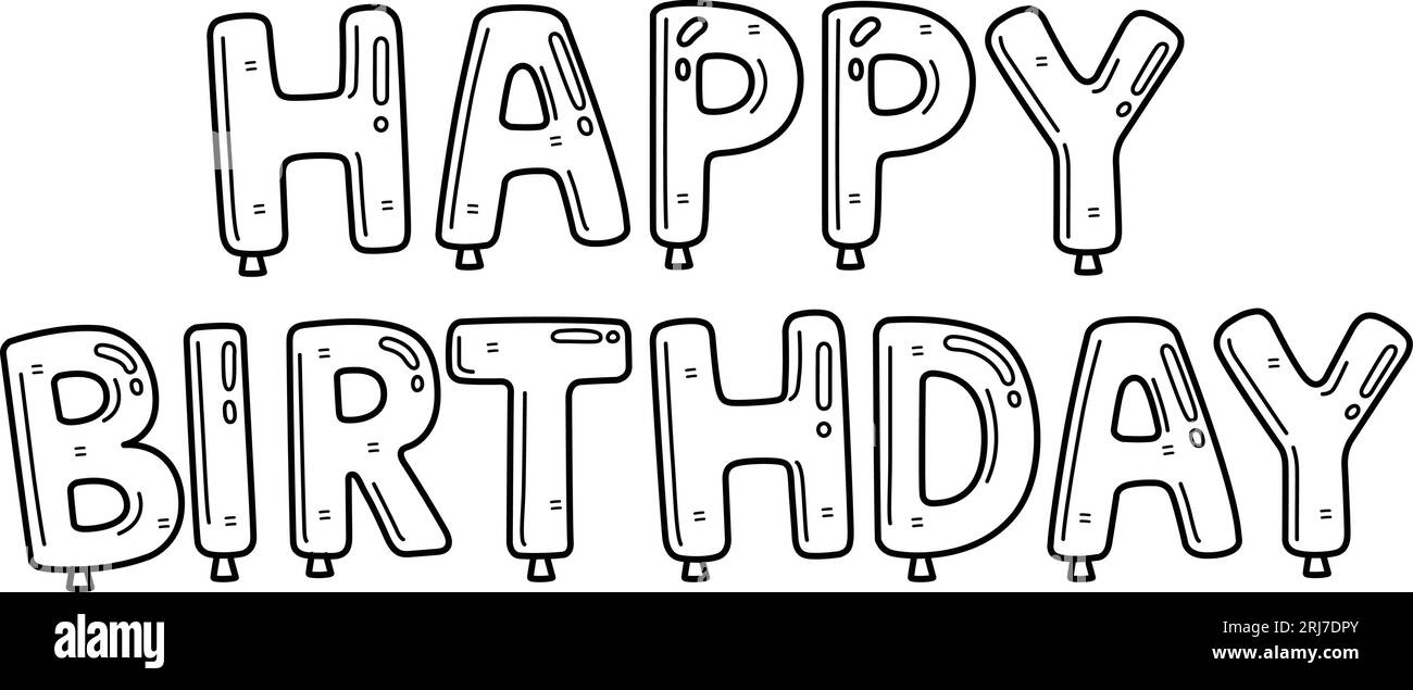 Happy Birthday Banner Black And White Stock Photos &amp;amp; Images regarding Happy Birthday Printable Banner Black And White
