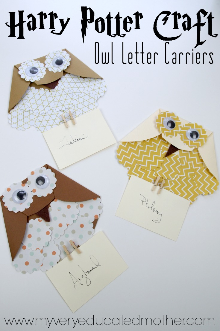 Harry Potter Craft: Paper Owl Letter Carriers in Harry Potter Owl Printable