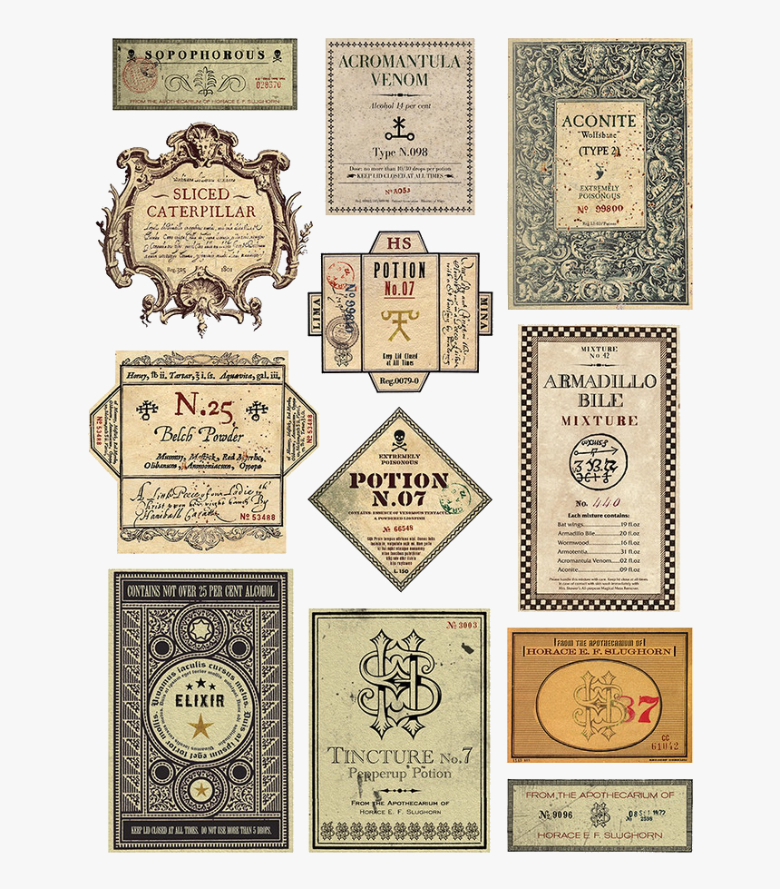 Harry Potter Free Printable Potion Labels , Png Download - Harry intended for Harry Potter Potion Labels Free Printable