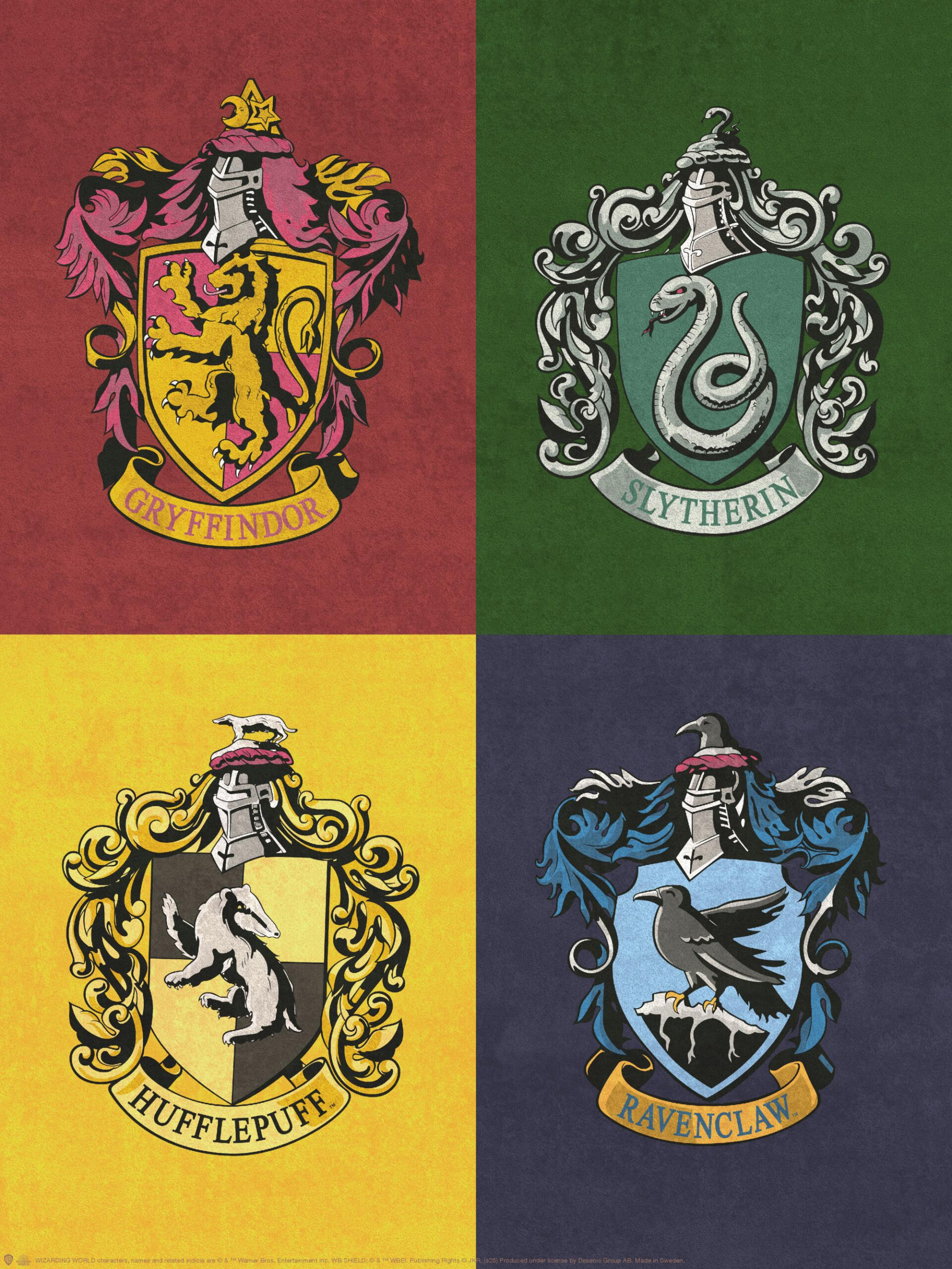Harry Potter™ - House Crests Poster | Poster Store Uk throughout Harry Potter House Logos Printable