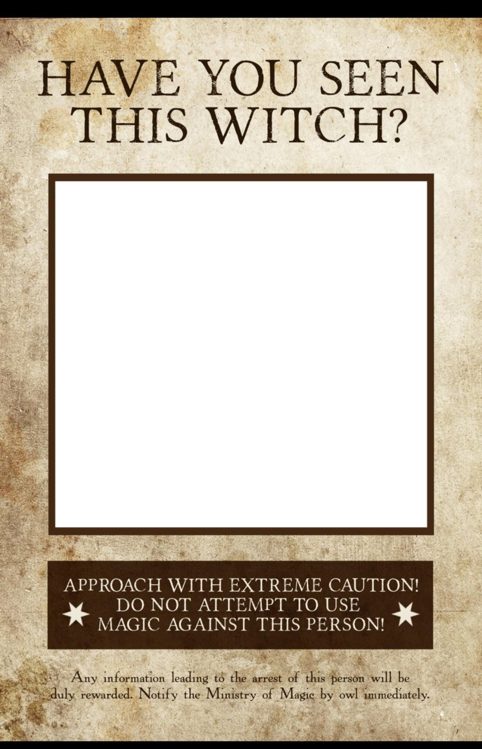Harry Potter Wanted Posters Printable Free - Printable Party Favors intended for Have You Seen This Wizard Printable Free