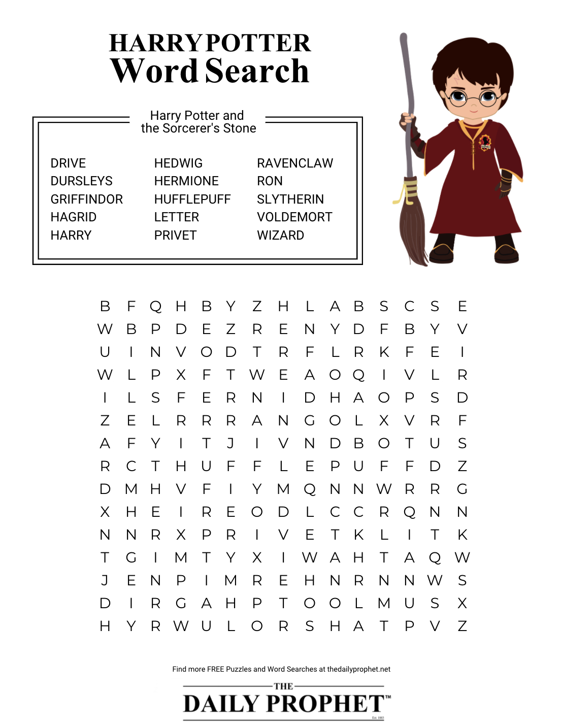 Harry Potter Word Search | Harry Potter And The Sorcerers Stone with regard to Harry Potter Word Search Free Printable