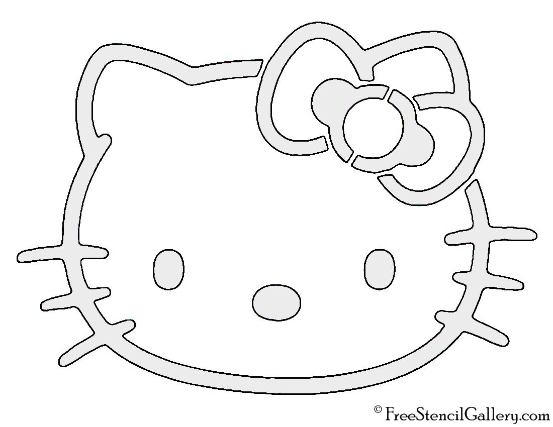 Hello Kitty Stencil with Hello Kitty Stencil Printable