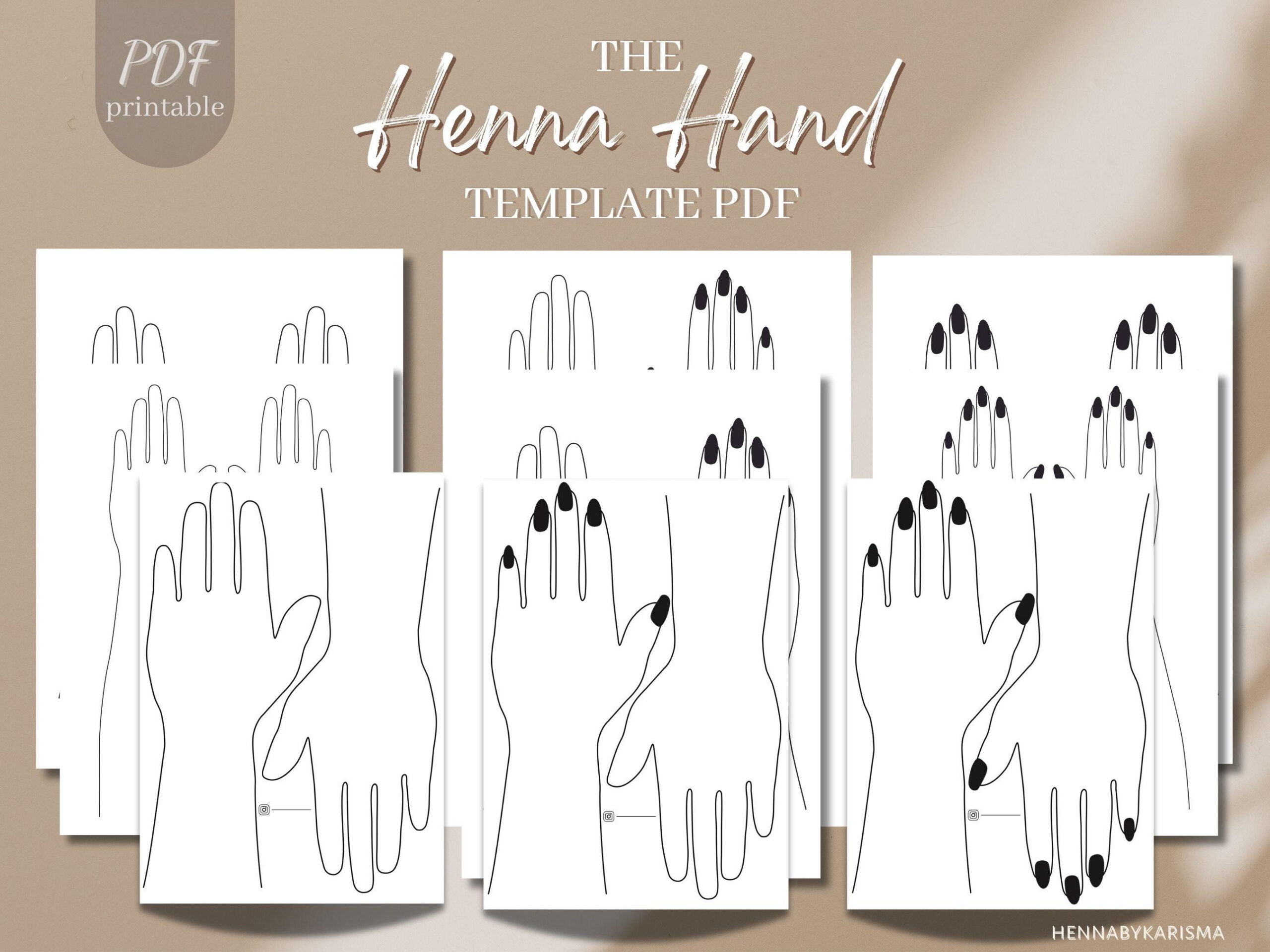 Henna Hand Arm Templates: Hand Practice Templates, Henna Art regarding Printable Hand Template For Henna