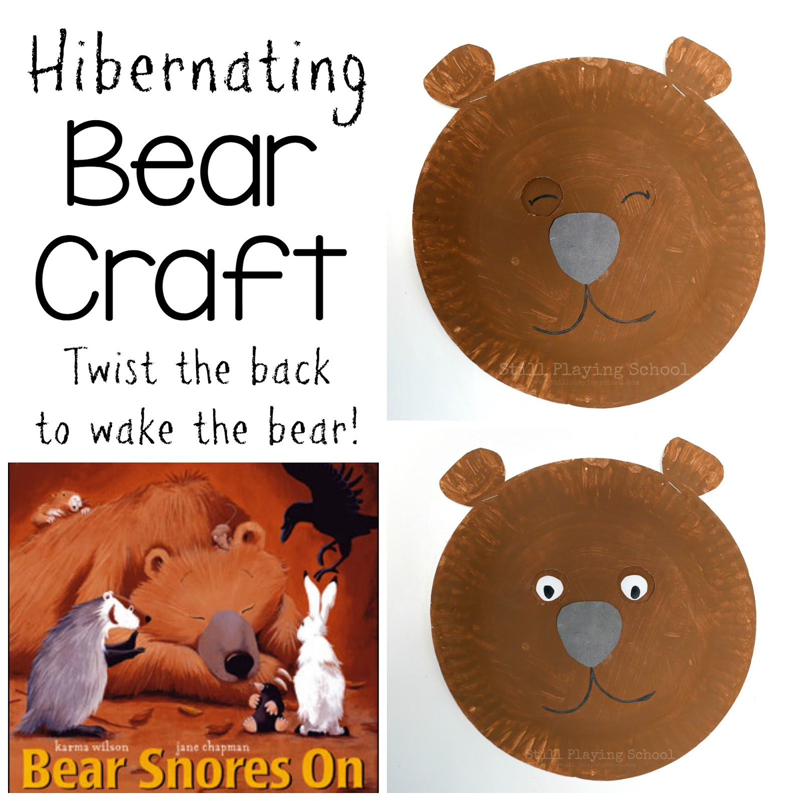 Hibernating Bear Craft For Kids | Still Playing School throughout Printable Bear Snores On Activities