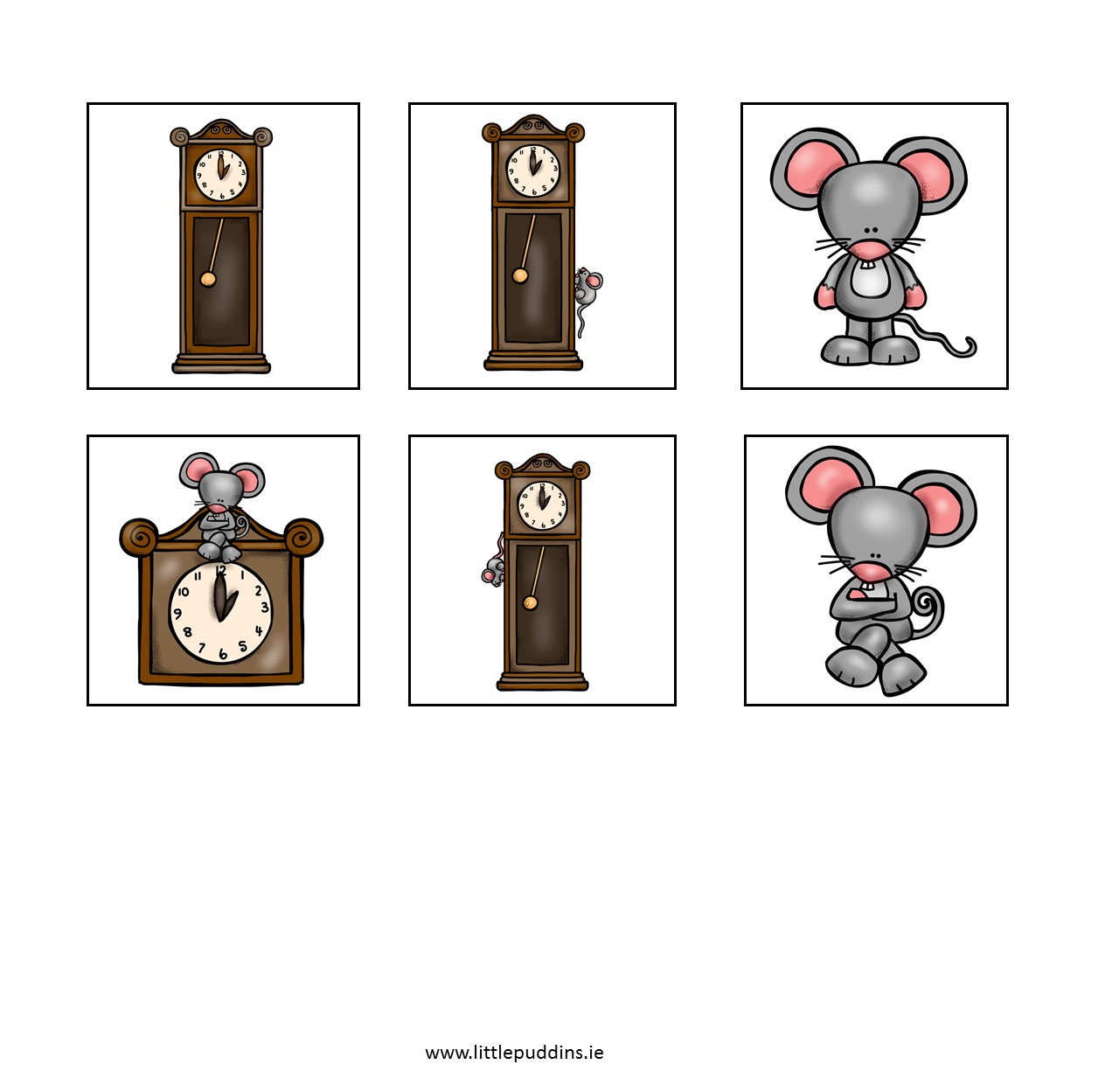 Hickory Dickory Dock Printable – Little Puddins Autism Specialist in Hickory Dickory Dock Printable