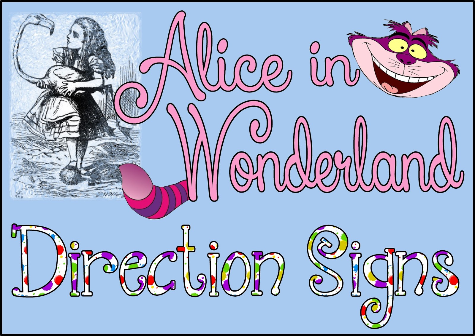 Hollyshome Family Life: Alice In Wonderland, Mad Hatter Party Free with Printable Free Printable Alice in Wonderland Signs