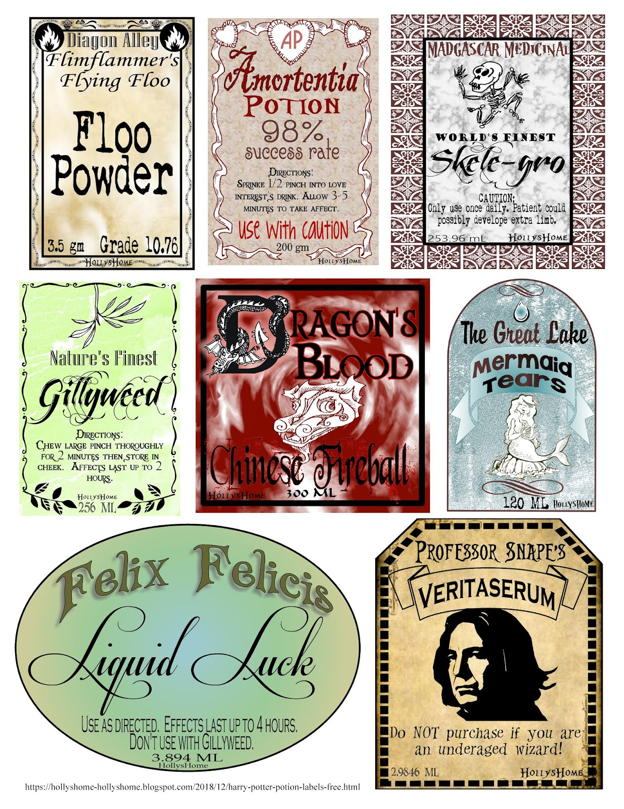 Hollyshome Family Life: Harry Potter Potion Labels Free Printable for Free Printable Polyjuice Potion Label