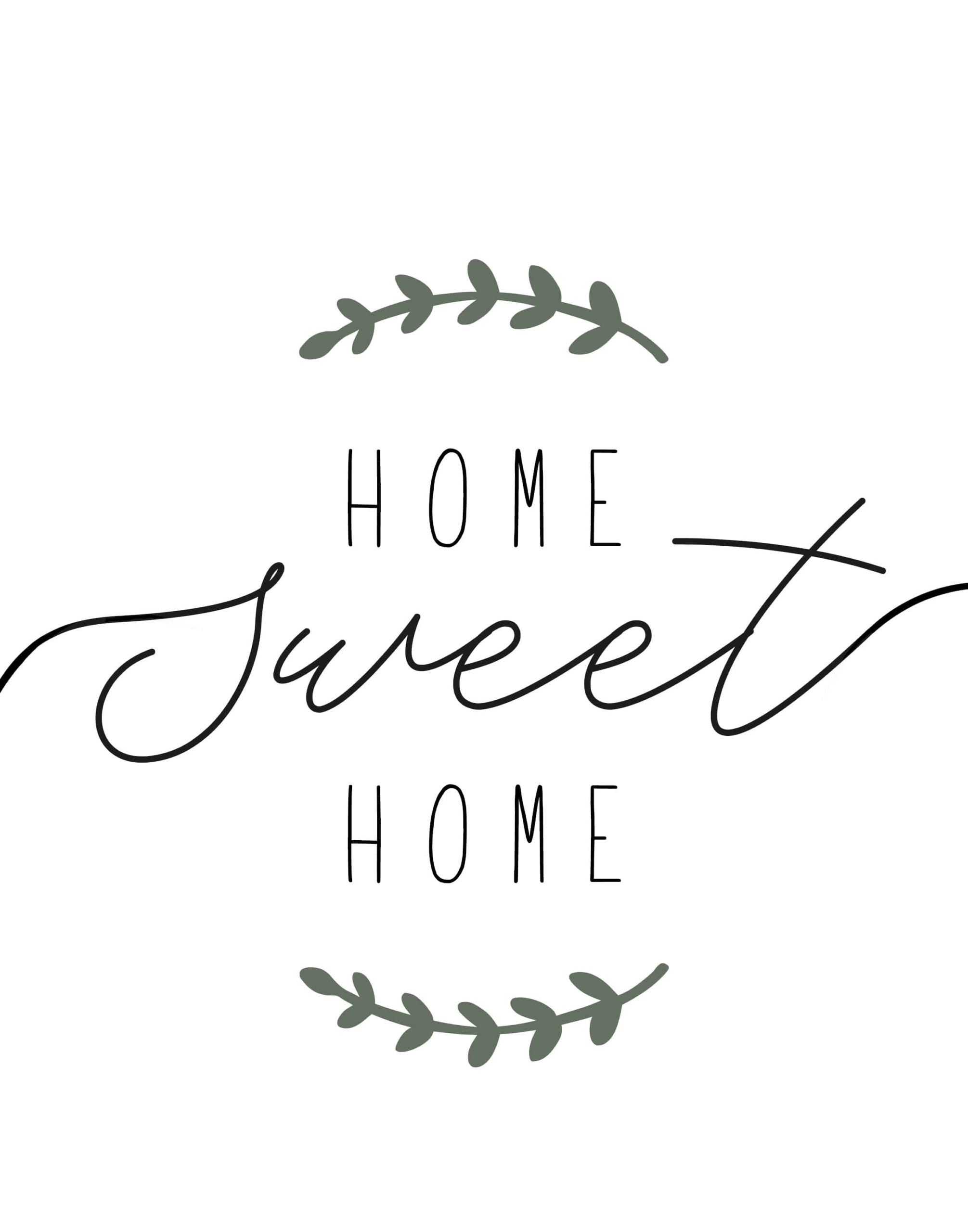 Home Sweet Home&amp;quot; Printable Farmhouse Art - Lolly Jane in Free Printable Farmhouse Signs