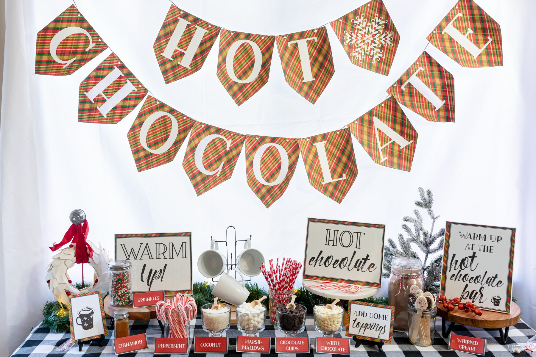 Hot Chocolate Bar Ideas And Free Printable Signs - Play Party Plan with Hot Chocolate Bar Printables Free