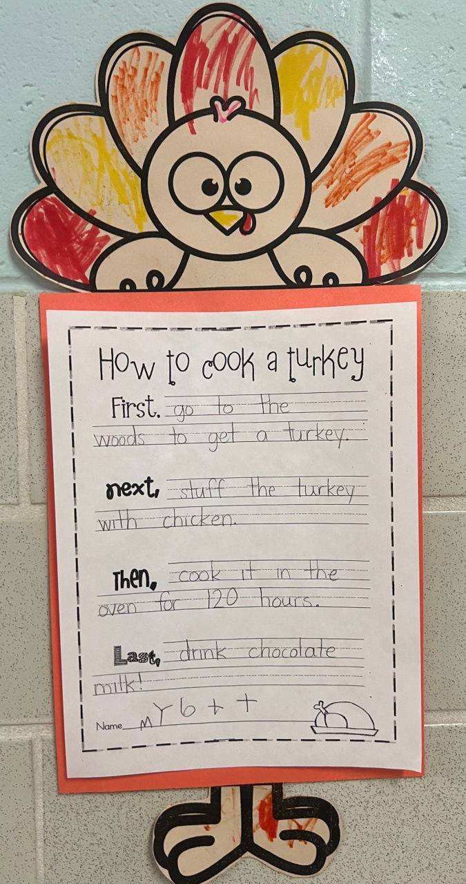 How To Cook A Thanksgiving Turkey In The Eyes Of A Kindergartener throughout How To Cook A Turkey Preschool Printable