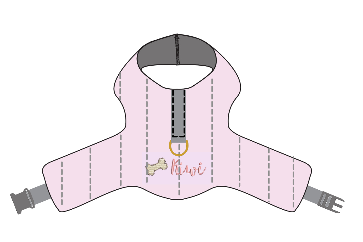 How To Create A Dog Harness, Part 2: Embroidery And Sewing - Weallsew in Printable Free Dog Harness Pattern