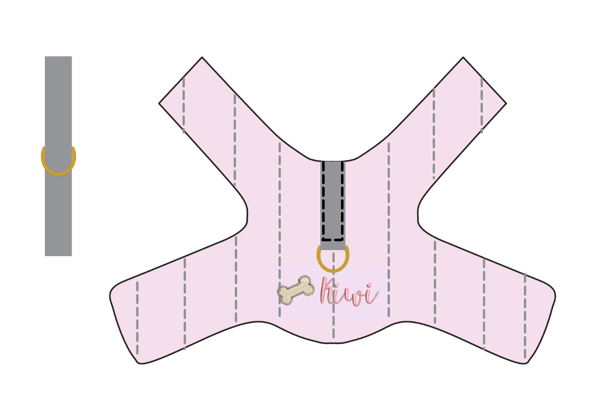 How To Create A Dog Harness, Part 2: Embroidery And Sewing - Weallsew inside Printable Free Dog Harness Pattern