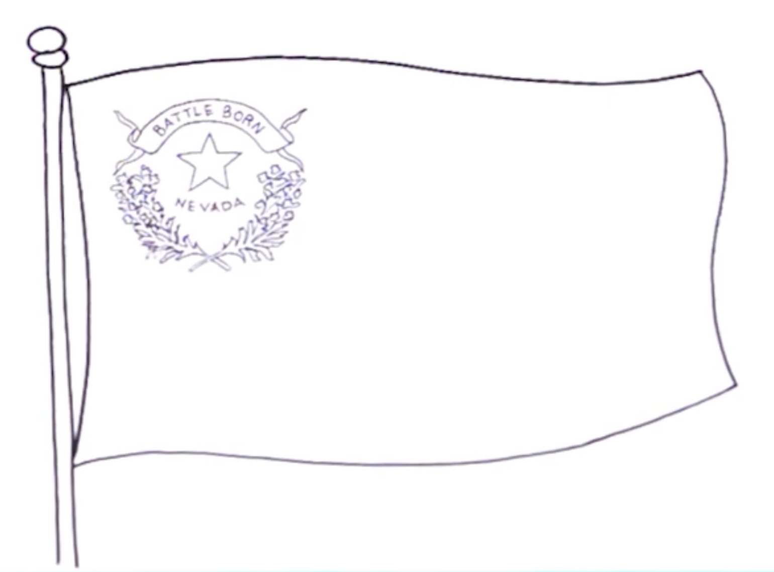 How To Draw The State Flag Of Nevada, Usa pertaining to Printable Nevada State Flag