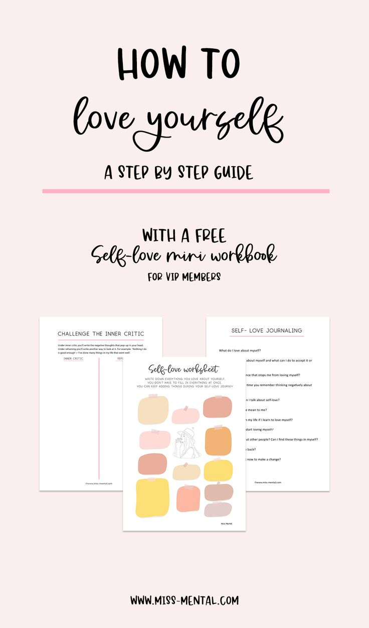 How To Love Yourself A Stepstep Guide With A Free Self-Love for Self Love Workbook Printables Free