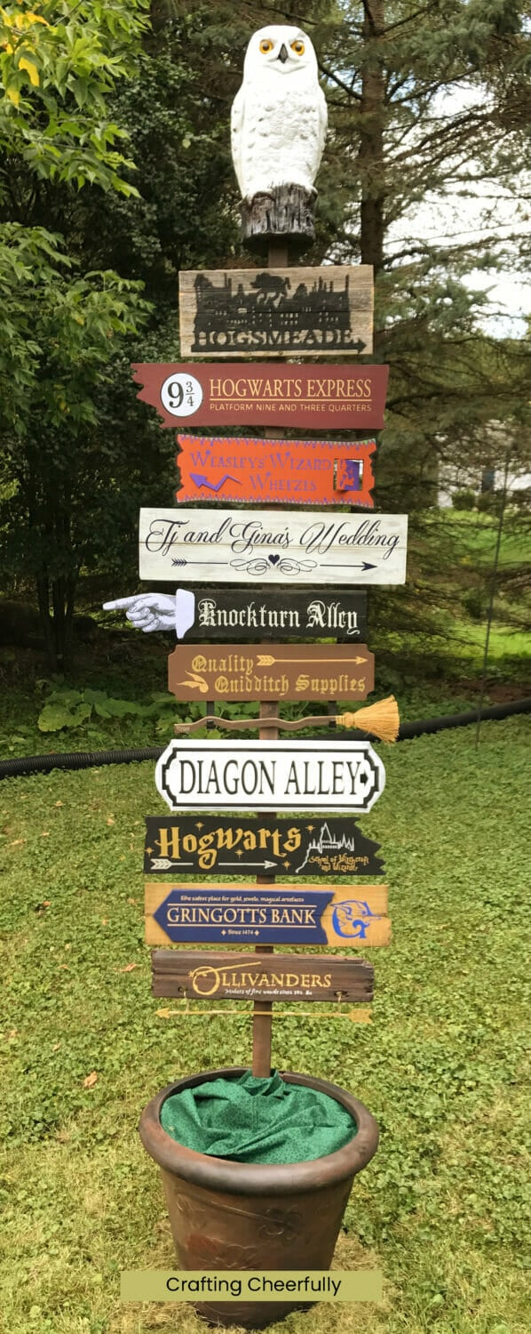 How To Make A Diy Harry Potter Directional Sign For A Wedding Or Party throughout Harry Potter Directional Sign Printable Free