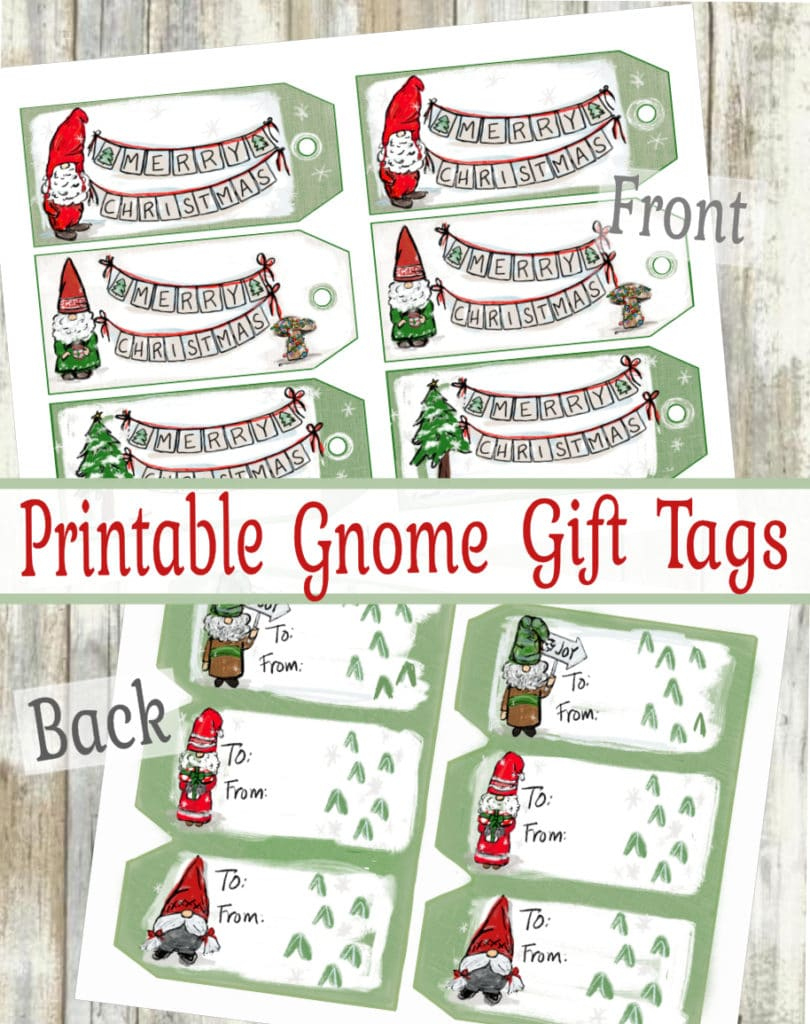 How To Make Free Printable Gnome Gift Tags - Well Crafted Studio inside Free Printable Gnome Gift Tags