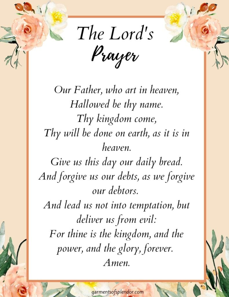 How To Pray The Lord&amp;#039;S Prayer With Power (Free Printables Inside!) - inside The Lord&amp;amp;#039;s Prayer Free Printable