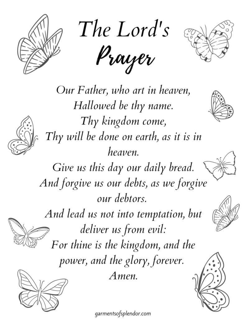 How To Pray The Lord&amp;#039;S Prayer With Power (Free Printables Inside!) - with regard to Free Printable The Lord&amp;#039;S Prayer Printable