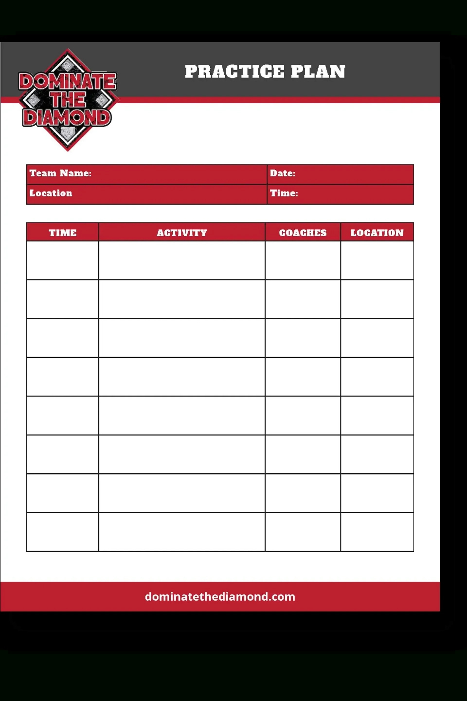 How To Run The Perfect Baseball Practice: Free Practice Plan Template pertaining to Printable Baseball Practice Template