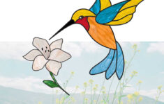 Hummingbird Stained Glass Pattern For Beginner Set 2 – Aaglassstudio with regard to Free Printable Stained Glass Hummingbird Patterns
